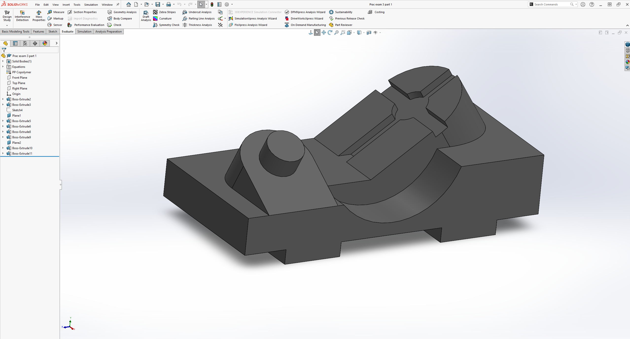 Engineering Graphics Exam 3 — Part 1